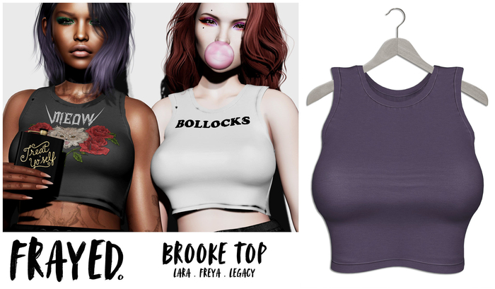 Frayed - Brooke Top - Purple