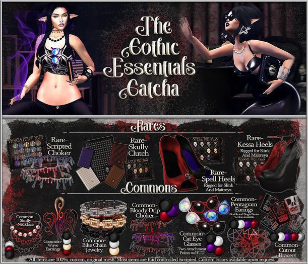 :[P]:- Goth Essentials:// Skull Bracer Blood 