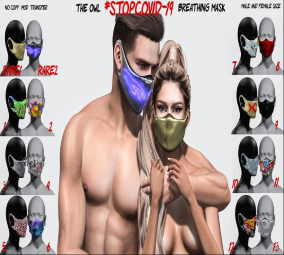 The Owl #STOPCovid-19 Breathing Mask RARE1