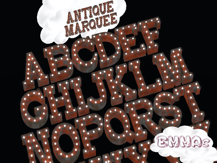 Emma's Antique Marquee Letters