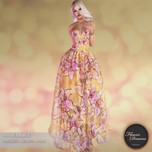 .:FlowerDreams:.Anjelique - gold w orchids