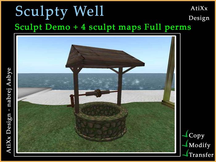 Water well full perms + Sculpty maps (Boxed)