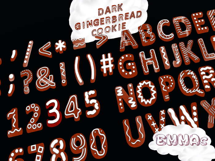 Emma's Dark Gingerbread Letters