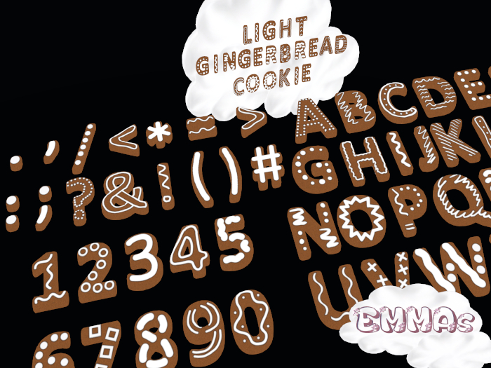 Emma's Light Gingerbread Letters