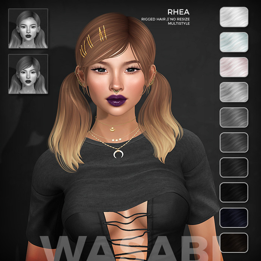 Wasabi // Rhea Mesh Hair - B&W