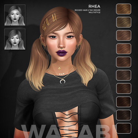 Wasabi // Rhea Mesh Hair - Browns