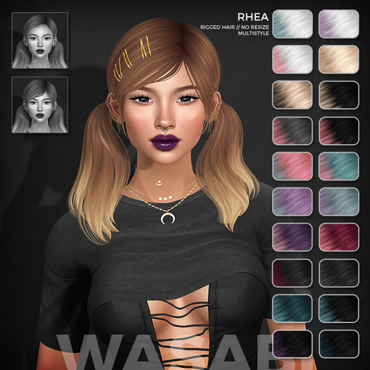 Wasabi // Rhea Mesh Hair - Lunar Ombre