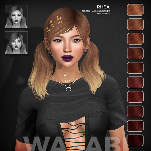 Wasabi // Rhea Mesh Hair - Reds