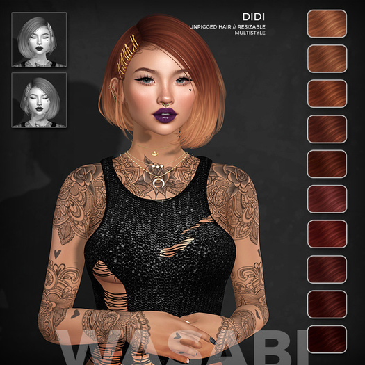 Wasabi // Didi Mesh Hair - Reds