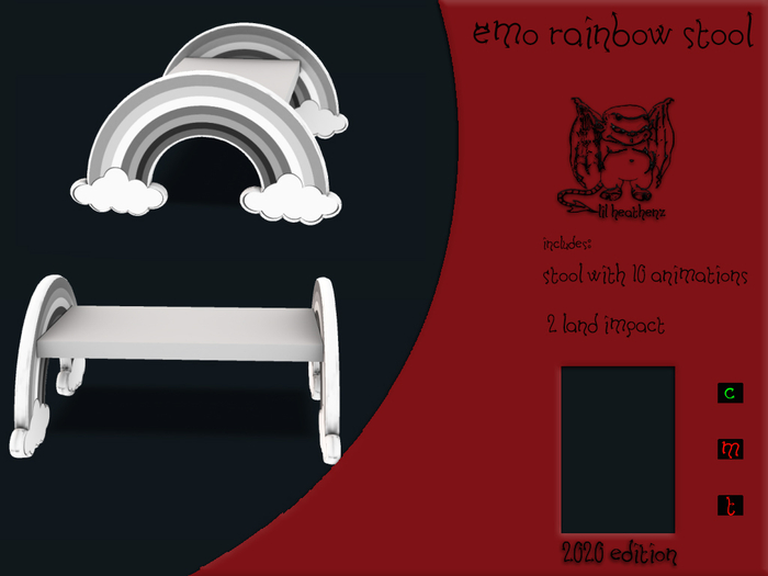 ~LH~Emo Rainbow Stool (Box) Add