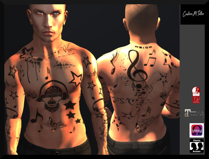 music logan Custom M tattoo