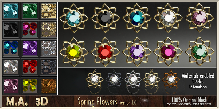 M.A. 3D Spring Flowers HUD Fullperm