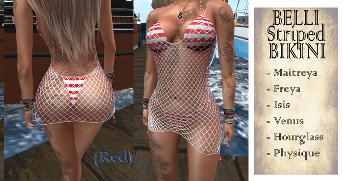 BELLI Bikini Striped Red - (BOX)