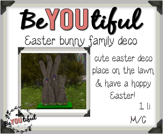 Easter bunny family deco
