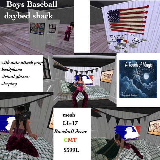 Boys Baseball Daybed Shack-Box