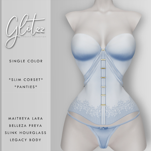 [Glitzz] Innocence Lingerie - Blue