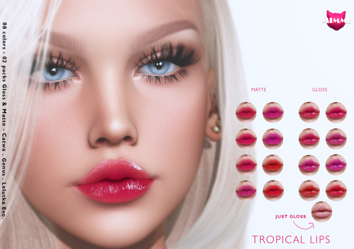 Mimmi Collection #Matte Tropical Lips_Lelutka