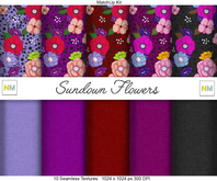 Sundown Flowers MatchUp Kit 10 Seamless Textures NM
