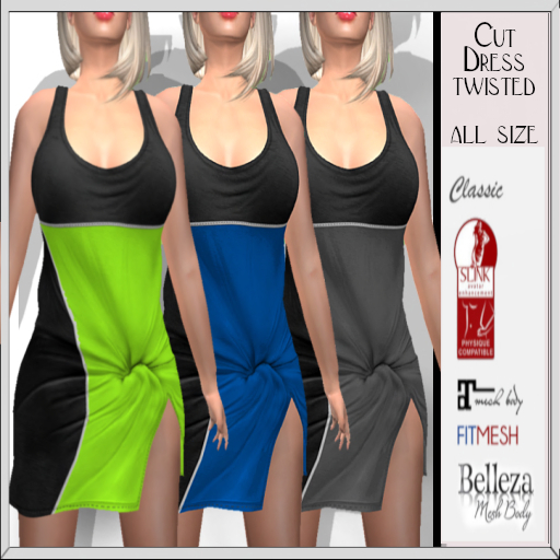 cut dress twisted multi 09