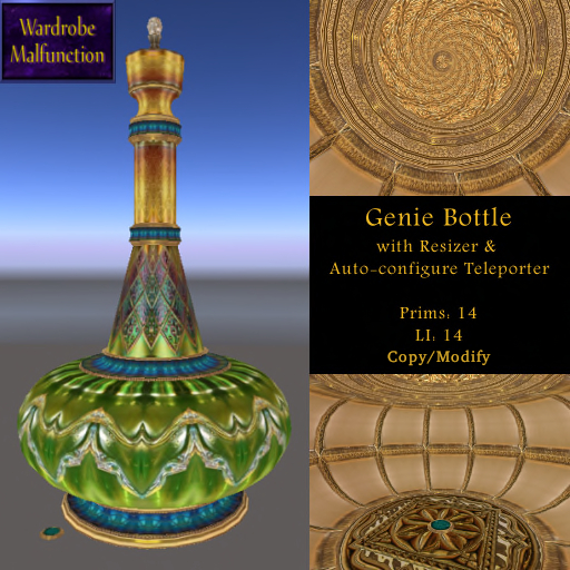 ~WM~ Genie Bottle, Blue Violet