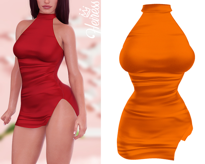 [H] Silk Dress - Orange [ADD]
