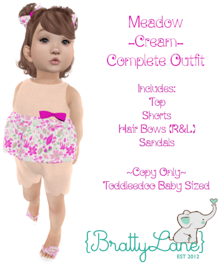 {BL}Meadow Complete Outfit-Cream(Boxed)