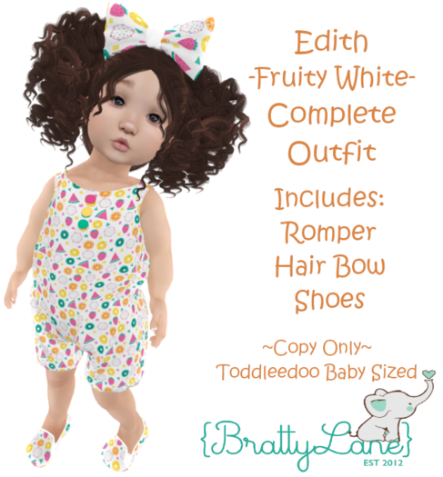 {BL}Edith Complete Outfit-Fruity White(Boxed)
