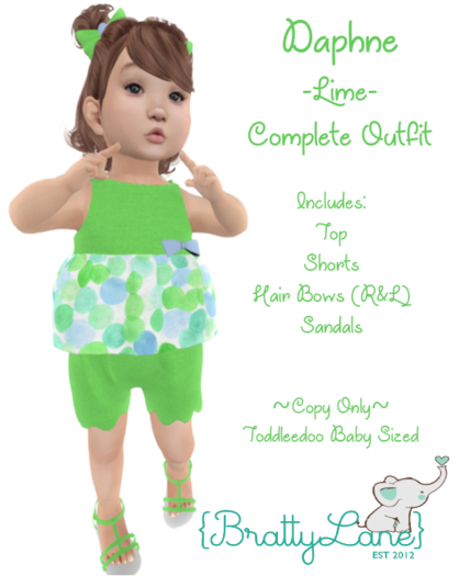 {BL}Daphne Complete Outfit-Lime(Boxed)