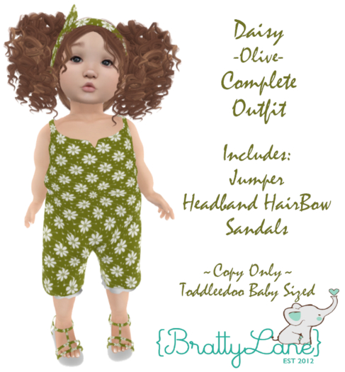 {BL}Daisy Complete Outfit-Olive(Boxed)