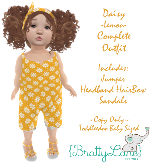 {BL}Daisy Complete Outfit-Lemon(Boxed)