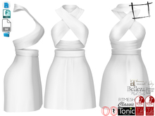 Dae Obj FBX For Women's Wrapped Around Mini Dress Slink, Maitreya, Ocacin Voluptuous, Belleza, Tonic