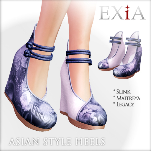 * EXiA * Asian style Heels Navy