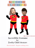 Incredible Costume for Zooby Child Avatar