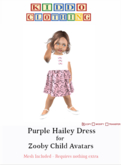 Pink Hailey Dress for Zooby Child Avatar