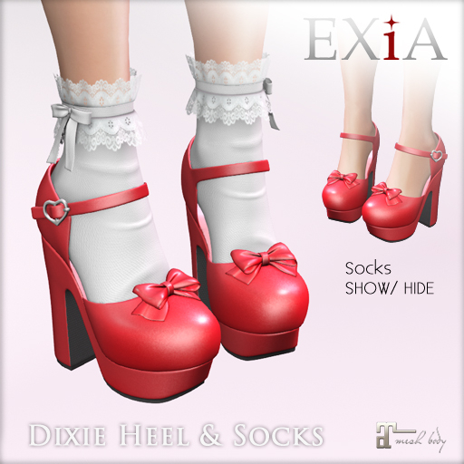 * EXiA * Dixie Heel & Socks Red