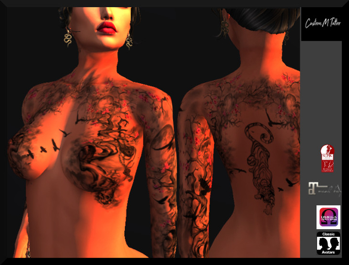 Grey  Custom M tattoo