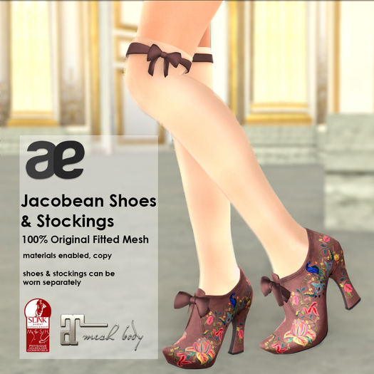 [ae] Jacobean Shoes & Stockings Russet