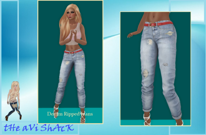 DENIM RIPPED JEANS FOR TONIC