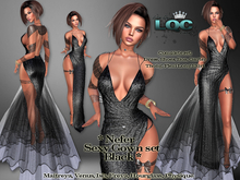 *LQC* Nefer Sexy Sequin Gown set BLACK (wear me)