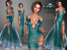 *LQC* Nefer Sexy Sequin Gown set TEAL (wear me)