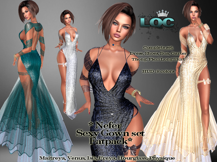 *LQC* Nefer Sexy Sequin Gown set FATPACK (wear me)