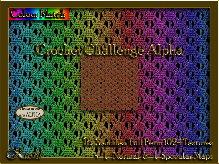 Crochet Challenge Alpha Textures