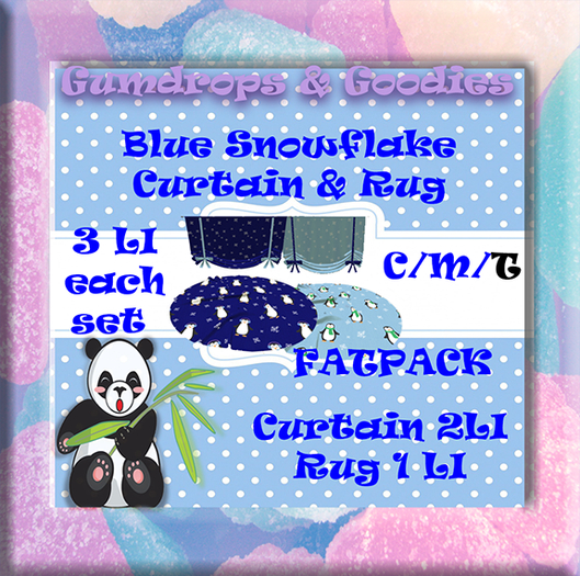 G&G ~  SET FATPACK Blue Snowflake