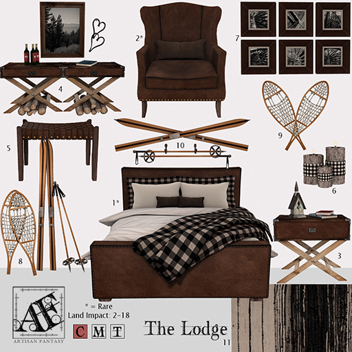 *AF* Lodge 05 - Leather Stool