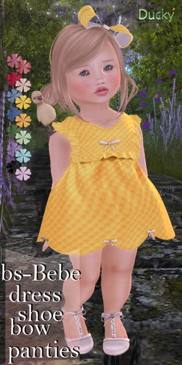 Ducky- Bow DRESS/SHOE/Headband 14X3 styles BS Bebe