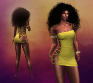 Yellow Straps Dress Vera MAITREYA