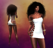 White Straps Dress Vera MAITREYA