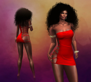 Red Straps Dress Vera MAITREYA