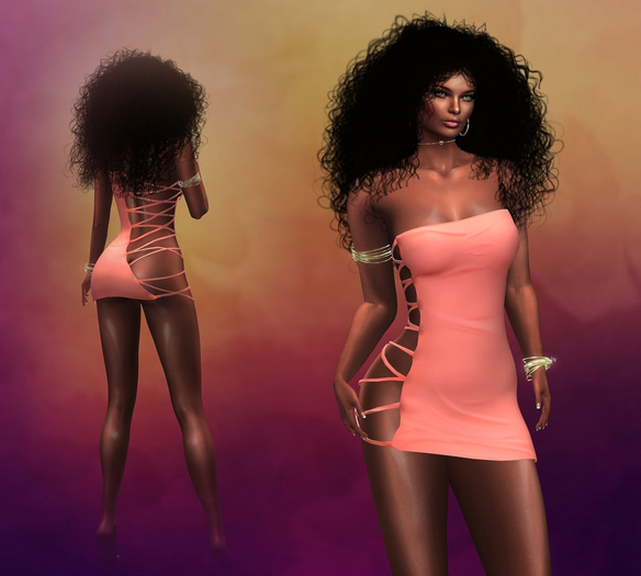 Pink Straps Dress Vera MAITREYA