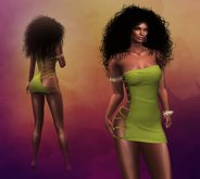 Olive Straps Dress Vera MAITREYA